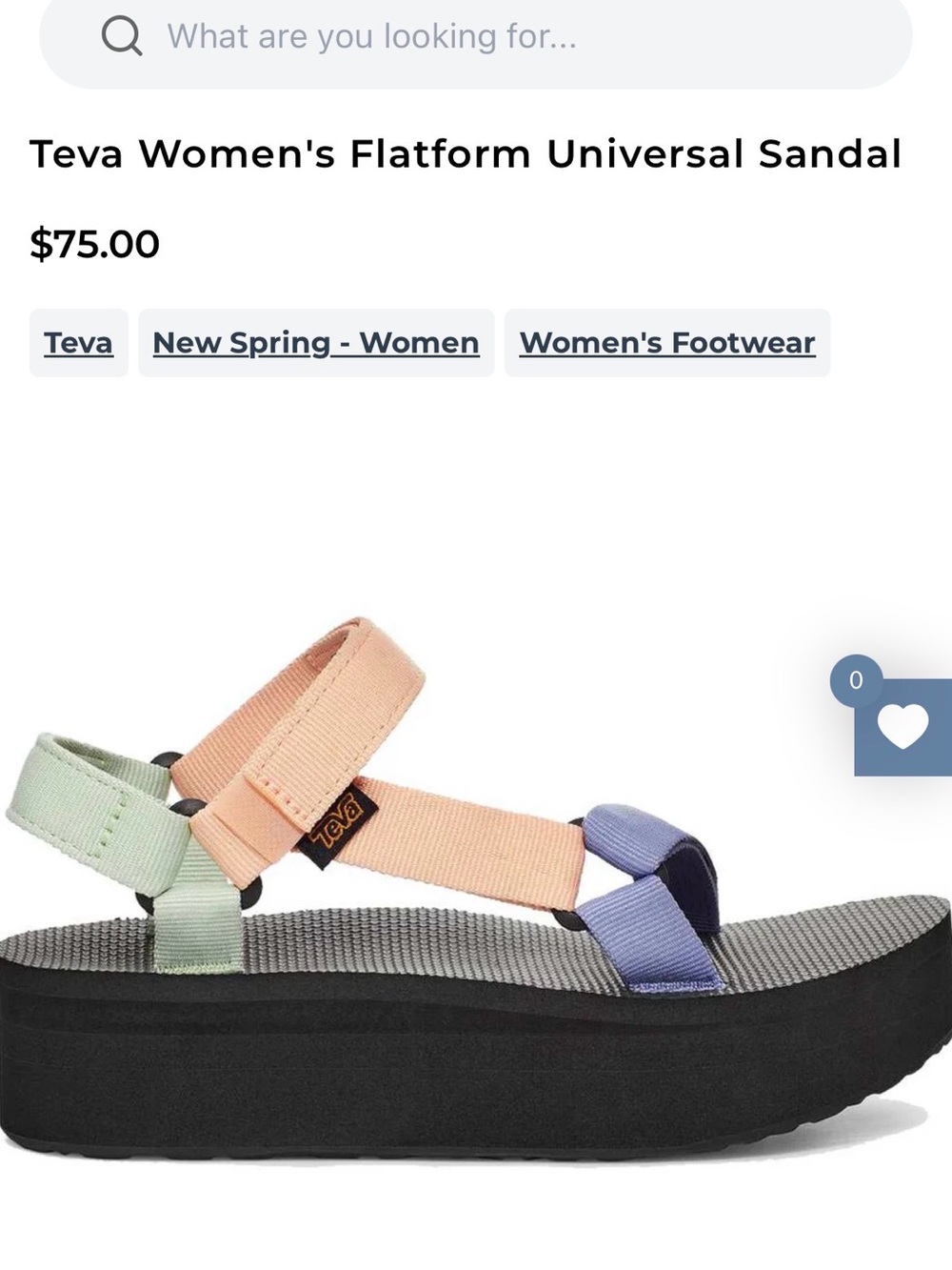 Teva Flatform Universal Sandals Sherbet Multi - Picture 15 of 15